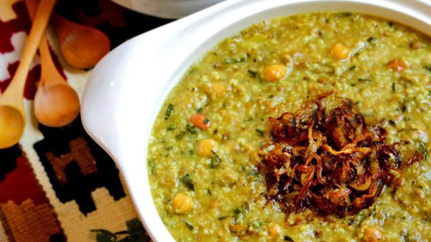 آش سبزی از غذاهای سنتی شیراز