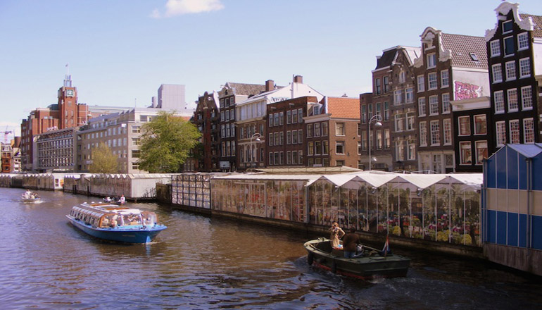 بازار گل شناور آمستردام (Bloemenmarkt)