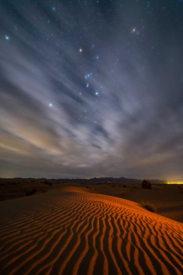 آسمان شب در کویر مصر