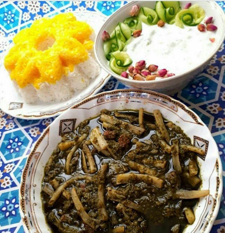 خورشت کنگر در غذاهای محلی کرمانشاه
