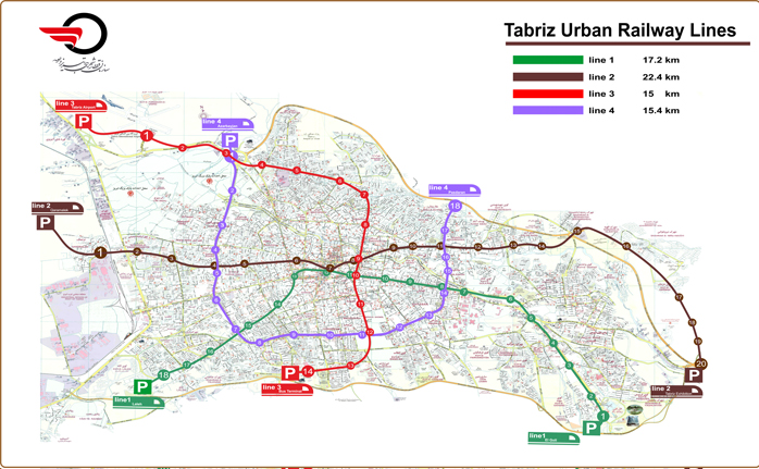 خطوط مترو تبریز