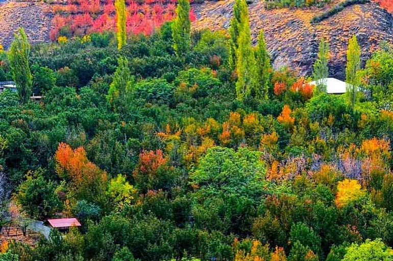 سبزترین روستای تهران