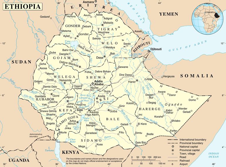نقشه دقیق از اتیوپی 1